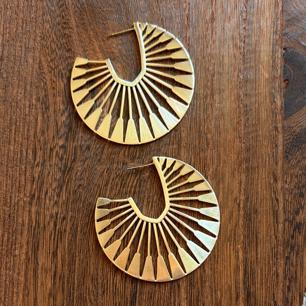 Kendra Scott Sunburst Deanne Hoop Earrings